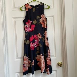 Navy Floral Dress
